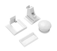 BAZEITFLOW 4 pièces Verrou de Sécurité Magnétique pour Armoire avec Clé Protection pour Portes et Installation Facile Serrure Invisible Multifonctionnelle pour Meubles