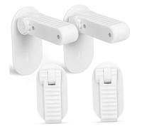 BAZEITFLOW 4 pièces Verrous de Sécurité pour Porte Garçon Fille et Animaux Lot de Blocs-poignets Adhésifs Anti-ouverture Accidentelle Protection Garçon Fille et Animal Installation sans