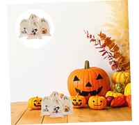 BAZEITFLOW 40 pièces Sacs à Friandises Halloween Coton avec Cordon Motifs Fantômes et Sorcières Sacs Résistants pour Fête Garçon Fille et Décorations Festives