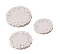 BAZEITFLOW 450 pièces Papier de Garnissage Alimentaire Anti-graisse Jetable pour Snacks et Fritures Papier Emballage Blanc avec Design Dentelle Adapté à Pizza Sandwichs et Pâtisseries