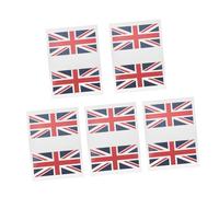 BAZEITFLOW 5 ensembles Autocollants Drapeau National Visage Étanche pour Supporters de Football Stickers Temporaires pour Fête Sportive Décoration Fan Patriotique Royaume-uni