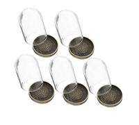 BAZEITFLOW 5 Ensembles DIY Micro Landscape Ornament with Glass Dome and Tray Micro-Landscape Protector for Indoor Outdoor Decoration Display for Silk and Dried Flowers Small Decorative Items