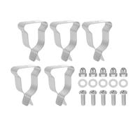 BAZEITFLOW 5 Jeux de Clips à Ressort en Acier Inoxydable pour Fixation de Vitres Plates Pinces de Montage pour Couvercle de Puits de Lumière de sous-Sol Kit Complet Vis et Écrous des