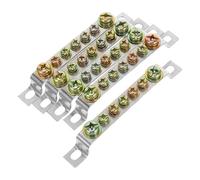 BAZEITFLOW 5 pièces Barre de Terre Laiton Positions Bornier de Mise Terre pour Systèmes Électriques Haute Conductivité Installation Facile Lot