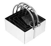 BAZEITFLOW 5 Pièces Emporte Biscuits Acier Inoxydable Moules à Pâte pour Biscuits et Raviolis Outils de Découpe et Faciles à Nettoyer