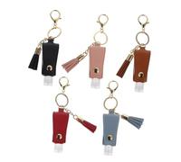 BAZEITFLOW 5 pièces Flacons Vides avec Couvercle Porte Clés Distributeur Portable Rechargeable pour Gel Lotion et Parfum pour Voyage et Usage