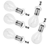BAZEITFLOW 5 Pièces Lot de Ampoules Solaires Suspendues avec Clip Éclairage Extérieur Étanche pour Jardin et Terrasse Ampoules LED Transparentes à Haute Efficacité Décoration Solaire pour