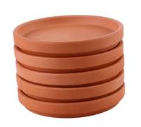 BAZEITFLOW 5 Pièces Soucoupe Céramique pour Plantes Plateau Collecteur Eau pour Pots de Fleurs Support Pot Fleur Intérieur et Extérieur Plateau de Drainage pour Décoration Maison et Jardin