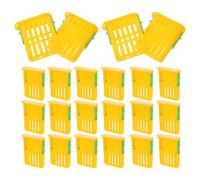 BAZEITFLOW 50 Cages en Plastique pour Élevage et Transport de Reines D'abeilles Ventilation Innovante, Boîte à Reines Légère et Portable pour Apiculture, Outil Essentiel pour Apiculteurs