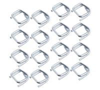 BAZEITFLOW 50 pièces Boucles Métalliques Galvanisées Ajustables Boucles Demballage Carrées pour Sangles Accessoires de Cerclage et Fournitures Textiles