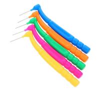 BAZEITFLOW 50 pièces Brossettes Interdentaires Nettoyage avec Étui de Protection Brosse Interdentaire pour Usage Pratique à Domicile Jaune Rose Vert Orange Bleu pour Style Personnel
