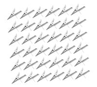 BAZEITFLOW 50 Pièces Clips Métalliques Multifonctionnels pour Décoration Sapin de Noël Fixation Ornements Pince Crocodile Résistante pour et Guirlandes