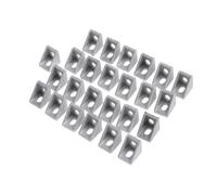 BAZEITFLOW 50 pièces Lot de Équerres Alliage Aluminium Supports Angle Robustes pour Profilés à Rainure T Fixation pour Assemblage Industriel