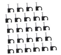 BAZEITFLOW 500 pièces Pinces Câble Noires avec Clous Clips de Fixation Fil Électrique pour Organisation Maison Durables et Faciles à Installer