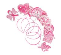 BAZEITFLOW 5pièces Bandeau De Sensibilisation Au Cancer Sein Pour Femmes Lot De Accessoires Pour Cheveux Décorations Photo Pour Événements Thématiques
