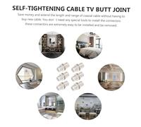 BAZEITFLOW 6 Ensembles Connecteur Femelle à Vis Lot pour Raccord Câble Antenne TV Satellite Adaptateur Coaxial Réutilisable avec Écrou et Rondelle Compatible Câble Coaxial Standard