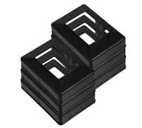 BAZEITFLOW 6 pièces Cache-poteau Plastique Carré Lot de Bouchons Colonne pour Porche Clôture Décoration Extérieure