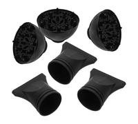 BAZEITFLOW 6 pièces Diffuseur et Embouts pour Sèche-cheveux Accessoires Coiffure Polyvalents pour Boucles Naturelles Ondulations et Lissage Noir