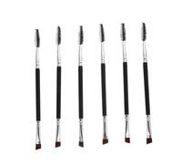 BAZEITFLOW 6 pièces Double Ended Lash And Brow Brush Set Multifunctional Spoolie For Eyelash And Eyebrow Grooming Portable Makeup Tool For Precise Eye Makeup