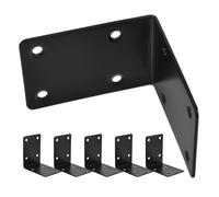 BAZEITFLOW 6 pièces Équerres Angle Acier Noir Supports Robusts pour Cadres Jardinières Élevées et Étagères Fixations Métalliques Résistantes pour Mobilier et Rangement Jardin