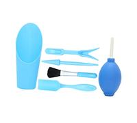BAZEITFLOW 6 pièces Kit de Outils de Jardinage pour Bleu Mini Pelle Pinceau Souffleur et Seau Compact et Ergonomique pour Plantation et Transplantation Facile