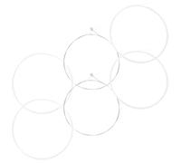 BAZEITFLOW 6 Pièces Lot de Cordes de Balalaïka en Nylon Argenté, Jeu Complet Optimisé pour Balalaïka, Durabilité Exceptionnelle, pour Éducation Musicale Traditionnelle Russe et Performances