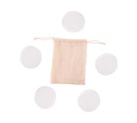 BAZEITFLOW 6 pièces Lot Disques Démaquillants Lavables Fibre de Doux Réutilisables et Confortables avec Sac de Rangement Portable pour Soin Visage et Nettoyage des Pores