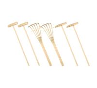 BAZEITFLOW 6 Pièces Mini Rakes Set for Zen Garden Art Bamboo Hand Tools for Home and Office Decoration and Feng Shui