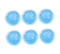 BAZEITFLOW 6 pièces Packs de Glace Ronds Bleus pour Thérapie Chaud-froid Coussins de Rééducation Réutilisables pour Soulagement des Douleurs et Soins Beauté