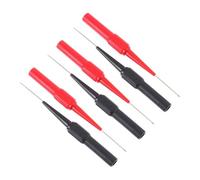 BAZEITFLOW 6 Pièces Test Probe Tips Set For Multimeter With Stainless Steel Needles Car Test Lead Pins Compatible With Banana Plug Connectors Portable And Breaking Handles