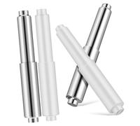 BAZEITFLOW 6 pièces Toilet Paper Roller Replacement Set Adjustable Spring Holder Rods Abs Toilet Roll Holder Rods for