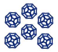 BAZEITFLOW 6 pièces Volant Vanne Métal Robuste pour Robinet Extérieur et Tuyauterie Poignée de Valve Fonte Ronde Contrôle Précis de Eau pour Usage Domestique Industriel et Agricole