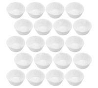 BAZEITFLOW 600 pièces Caissettes Pâtisserie Blanches Papier Anti-graisse Résistantes à Haute Température pour Cupcakes et Muffins Usage Unique pour Fêtes et Mariages