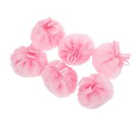 BAZEITFLOW 6pièces Houppette à Maquillage pour Poudre Compacte Applicateur de Poudre et Blush Douce et Lavable pour Voyage et Usage Quotidien