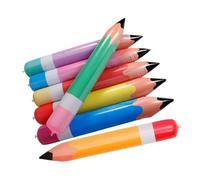 BAZEITFLOW 7 Pièces Crayons Gonflables PVC Décorations Rentrée Scolaire Colorées Jaune Rose Orange Bleu Vert Rouge Accessoires Fête Anniversaire Garçon Fille Décorations Ludiques pour Salle