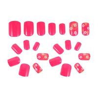 BAZEITFLOW 72 Pièces Ongles Artificiels French Modern Floral Fusion en Plastique Texture Réaliste et Ajustement sans Couture pour Mariage et Fête de Printemps,