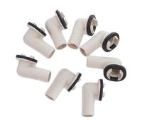 BAZEITFLOW 8 pièces Adaptateur Tuyau Vidange Climatisation Raccord Coudé Étanche pour Unité Extérieure Mini-split et Fenêtre Connecteur et Facile à Installer