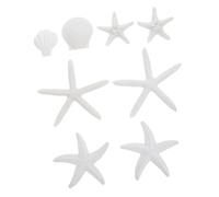 BAZEITFLOW 8 Pièces Décoration Aquarium Étoile de Mer Résine Ornements Marins Artificiels pour Bassin Poissons Bord de Mer