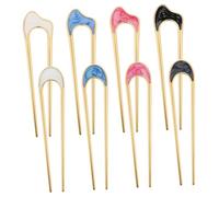 BAZEITFLOW 8 Pièces Épingles à Cheveux Métal U Forme Lot de Piques et Élégants Maintien Sécurisé pour Chignons et Raffinées Accessoires Coiffure Colorés