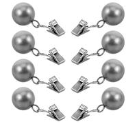 BAZEITFLOW 8 Pièces Lot de 8 Pinces à Nappe de Banquet en Acier Inoxydable, Clips Sphériques Anti-Vent pour Table à Manger Extérieure, Fixation Robuste pour Nappes de Patio, Pique-Niques et