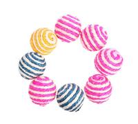 BAZEITFLOW 8 pièces Lot de Balles à Mâcher pour Chat Jouets Interactifs Sonores Stimulations et Détente Intérieure Couleurs Aléatoires Couleur Aléatoire Couleur Aléatoire