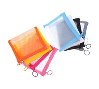 BAZEITFLOW 8 Pièces Lot de Pochettes Mini Mesh Transparentes avec Fermeture Éclair Étanches pour Maquillage Porte-clés et Rangement Cosmétique Organisateur de Voyage Compact