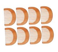 BAZEITFLOW 8 pièces Peigne Bois Naturel Anti-statique Mini Peignes Portables pour Femmes Démêlage Doux et Massage Chevelu Cadeau Pratique pour Anniversaire et Fêtes