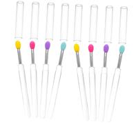 BAZEITFLOW 8 pièces Silicone Lip Applicators Set With Lids Portable Dustproof Makeup Tools For Precise Lip Gloss And Concealer Application Heads For Use