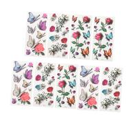 BAZEITFLOW 9 feuilles Autocollants Tatouage Temporaire Imperméables Motifs Colorés Décorations Corps pour Femmes et Hommes