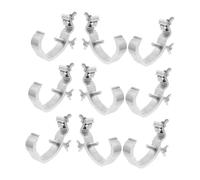 BAZEITFLOW 9 pièces Lot de Pinces Aluminium pour Éclairage Scène Crochet Robuste pour Truss Support Projecteurs et Spots Dj Compatible Intérieur Extérieur Montage Sécurisé pour Théâtre et