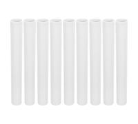 BAZEITFLOW 9 Pièces Manchon Sécurisé Pvc Fissures de aux Bougie Blanc en Résistant, Ajustement Style Élégant Minimaliste, pour Fêtes pour Chandelier et Décoration Maison