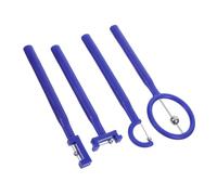 BAZEITFLOW Abaisse Langue 4 Pièces en Pp et Acier Inoxydable, Outil D’exercice pour Rééducation Langue et Entraînement des Muscles Buccaux, Portable pour Garçon et Filles