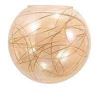 BAZEITFLOW Abat Jour En Sphérique Décoratif Avec Fil En Doré Ou Argenté Diamètre Ouverture 65 Pour Remplacement D'Abat Jour De Lampe À Suspension Style Globe