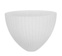 BAZEITFLOW Abat-jour en Verre Côtelé Petit 18 X 13 Cm Blanc Lait Opaque, Abat-jour Suspendu pour Lampe de Table et Plafonnier, Abat-jour en Verre de Rechange pour Éclairage Intérieur